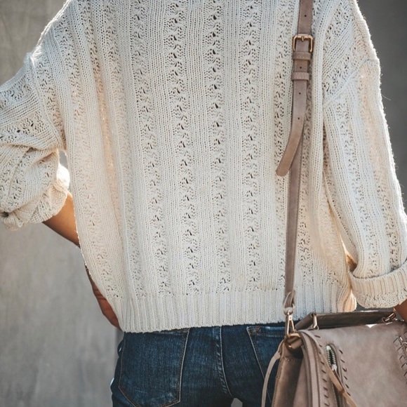 Cream knit sweater - Picture 3 of 4